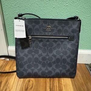 COACH NAVY FILE BAG- BRAND NEW WITH TAGS